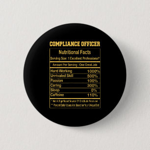 Funny Compliance Officer - Motivat für ernährungsp Button