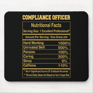 Funny Compliance Officer - Motivat für ernährungsp Mousepad