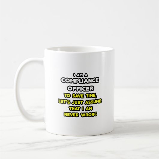 Funny Compliance Officer T - Shirt Kaffeetasse (Links)