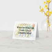 Funny Compliment sieht aus wie eine Idiot-Karte Karte (Gelbe Blume)