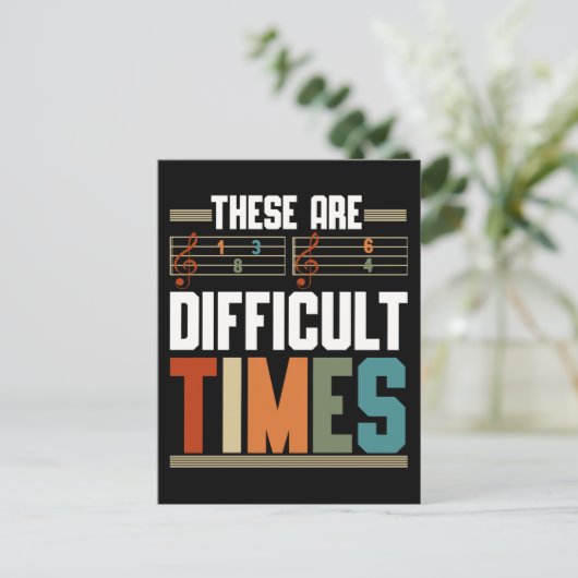 Funny Composer Spaß Musical Notes Postkarte (Stehend Vorderseite)