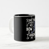 Funny Compound Bow Bogenschütze Jagd Geschenk Zweifarbige Tasse (Vorderseite Links)