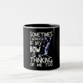 Funny Compound Bow Bogenschütze Jagd Geschenk Zweifarbige Tasse (Mittel)