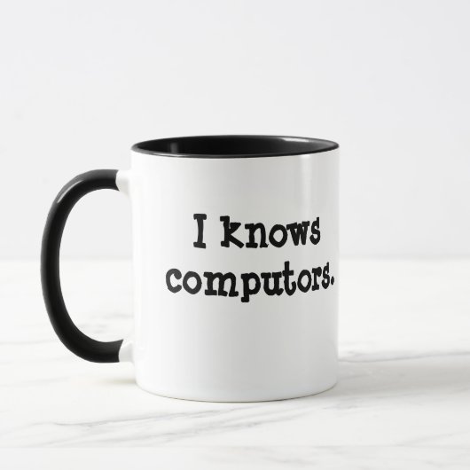 Funny Computer Alphabetisierung IT-Technologie Dum Tasse (Links)