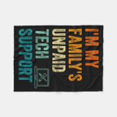 Funny Computer Engineer I'm My Family's Unpaid Tec Fleecedecke (Vorderseite (Horizontal))