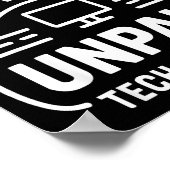 Funny Computer Engineer I'm My Family's Unpaid Tec Poster (Ecke)