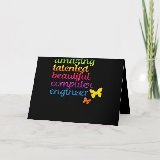 Funny Computer Engineer | Niedliche Mädchentechnik Feiertagskarte (Vorderseite)