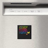 Funny Computer Engineer | Niedliche Mädchentechnik Magnet (In Situ (Geschirrspüler))