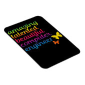 Funny Computer Engineer | Niedliche Mädchentechnik Magnet (Rechte Seite)