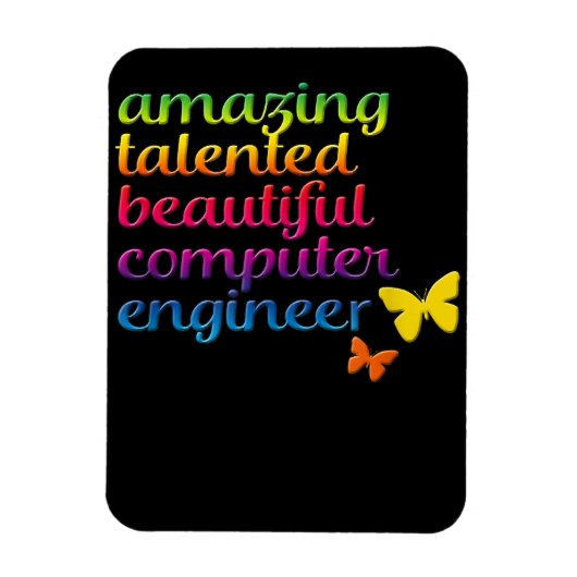 Funny Computer Engineer | Niedliche Mädchentechnik Magnet (Vertikal)