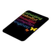 Funny Computer Engineer | Niedliche Mädchentechnik Magnet (Linke Seite)
