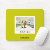 Funny Computer Geek Cartoon für hochwertige Maus P Mousepad (Mit Mouse)