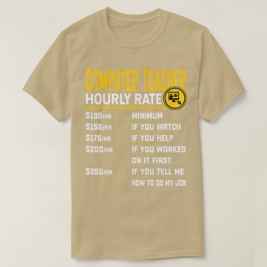 Funny Computer Lehrer Lehrer Lehrer Tutor H T-Shirt (Design vorne)