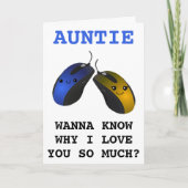 Funny Computer Maus klicken Tante Happy Birthday Dankeskarte (Vorderseite)