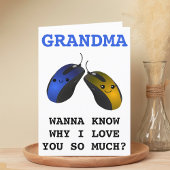 Funny Computer Mouse Klicken Sie Oma Happy Birthda Dankeskarte