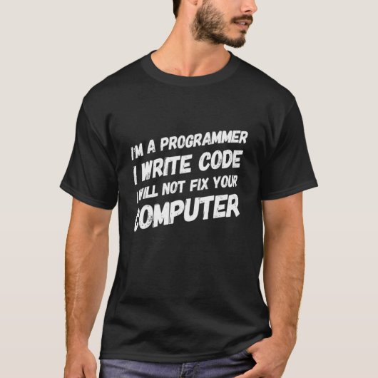 Funny Computer Programmer Coding Programmer Code T-Shirt (Vorderseite)