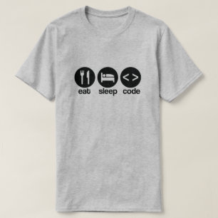 Funny Computer Programmer essen Sleep Code T - Shi T-Shirt