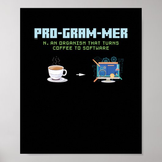 Funny Computer Programmer Poster (Vorne)