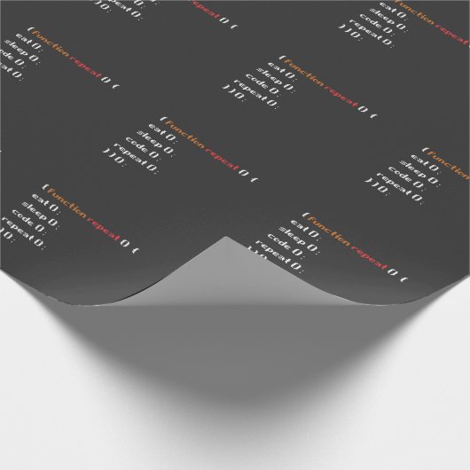 Funny Computer Science Coder Programmierfunktion Geschenkpapier (Ecke)