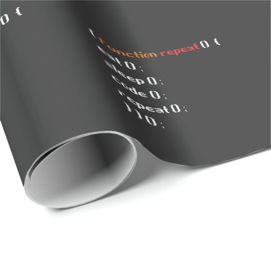 Funny Computer Science Coder Programmierfunktion Geschenkpapier (Rolleneckpunkt)