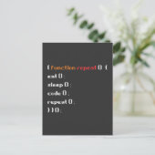 Funny Computer Science Coder Programmierfunktion Postkarte (Stehend Vorderseite)