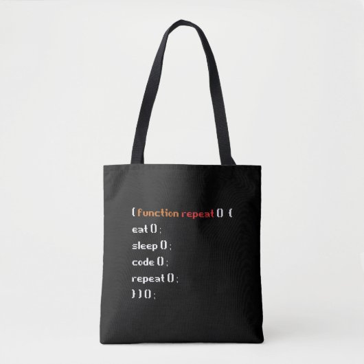 Funny Computer Science Coder Programmierfunktion Tasche (Vorderseite)