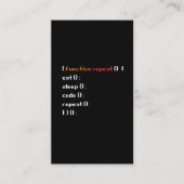 Funny Computer Science Coder Programmierfunktion Visitenkarte (Vorderseite)