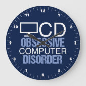 Funny Computer Science Geek Große Wanduhr (Vorderseite)