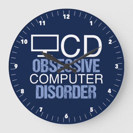 Funny Computer Science Geek Große Wanduhr (Vorderseite)