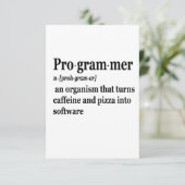 Funny Computer Science Programmer Definition Dankeskarte (Stehend Vorderseite)