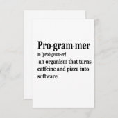 Funny Computer Science Programmer Definition Dankeskarte (Vorne/Hinten)