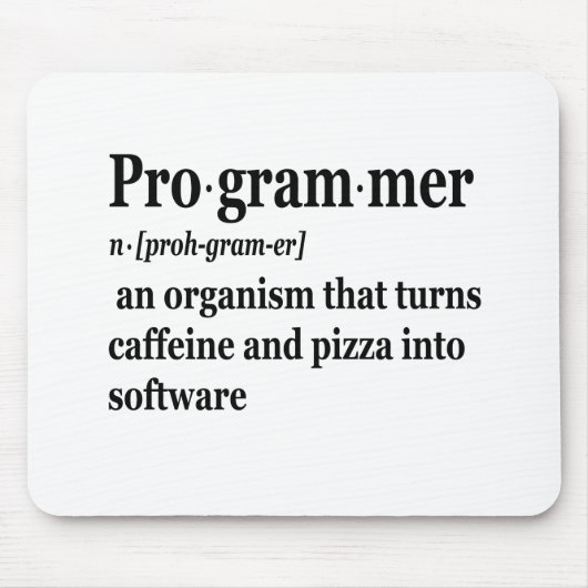 Funny Computer Science Programmer Definition Mousepad (Vorne)