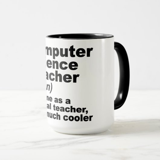 Funny Computer Science Teacher Definition Tasse (VorderseiteRechts)