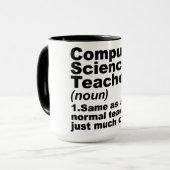 Funny Computer Science Teacher Definition Tasse (Vorderseite Links)