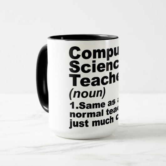 Funny Computer Science Teacher Definition Tasse (Vorderseite Links)