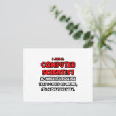 Funny Computer Scientist .. Sehr unwahrscheinlich Postkarte (Stehend Vorderseite)