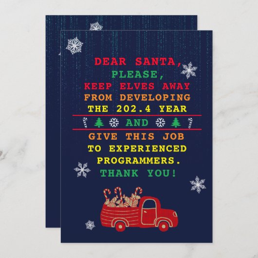 Funny Computer Technology Programmer Weihnachten (Vorne/Hinten)