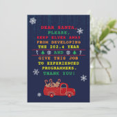 Funny Computer Technology Programmer Weihnachten (Stehend Vorderseite)