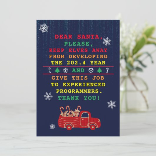 Funny Computer Technology Programmer Weihnachten (Stehend Vorderseite)