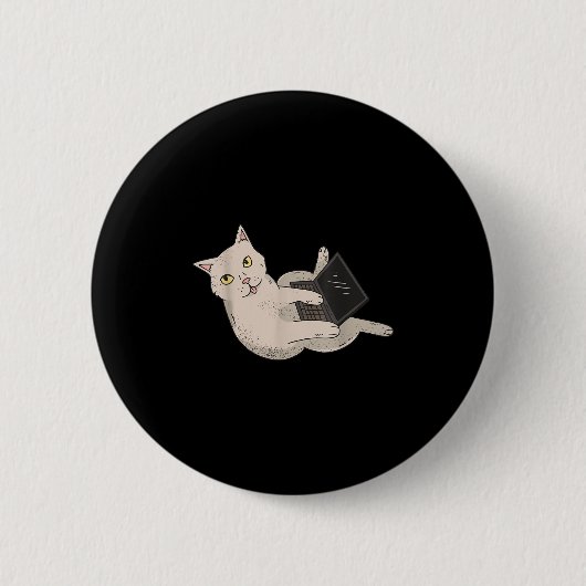 Funny Computer Whisperer Cat It Beruflich Engin Button (Vorderseite)