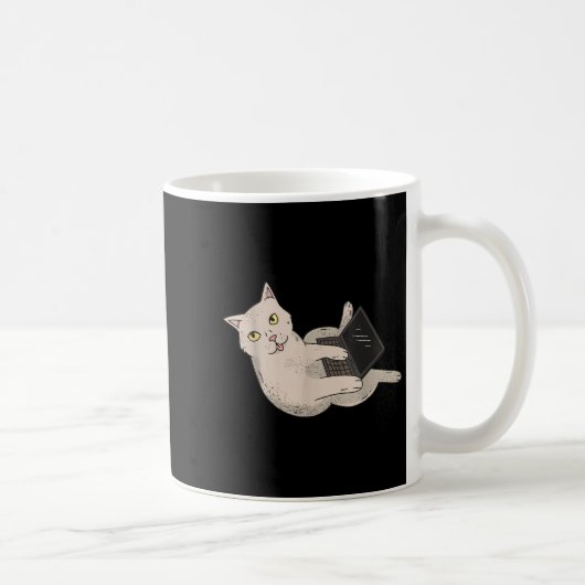 Funny Computer Whisperer Cat It Beruflich Engin Kaffeetasse (Rechts)