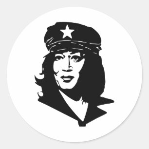 Funny Comrade Kamala Harris Kommunistische Commie  Runder Aufkleber