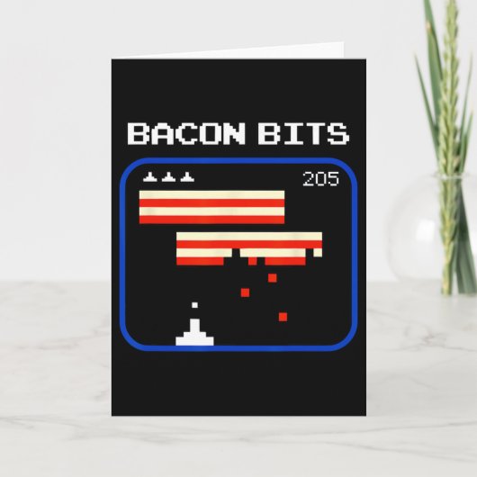 Funny Con 8-Bit Video Game Player Retro Nerd Geek Karte (Vorderseite)