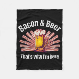 Funny Con and Beer deshalb bin ich hier Grillen Co Fleecedecke