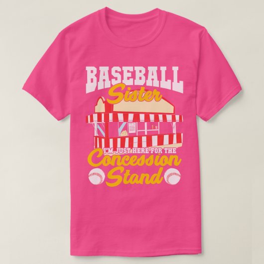 Funny Concept Stand Baseball Sister Gift T-Shirt (Design vorne)