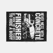 Funny Concrete Finisher Hide A Body Joke Mixer Tru Fleecedecke (Vorderseite (Horizontal))