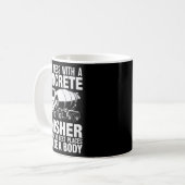 Funny Concrete Finisher Hide A Body Joke Mixer Tru Kaffeetasse (Vorderseite Links)