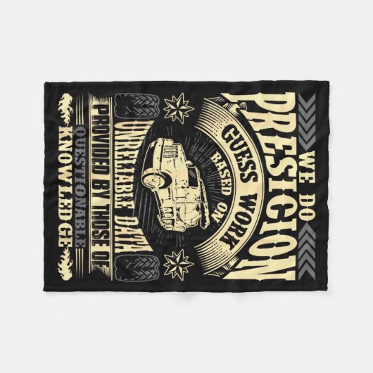 Funny Concrete Finisher We Do Presicion Guess Work Fleecedecke (Vorderseite (Horizontal))