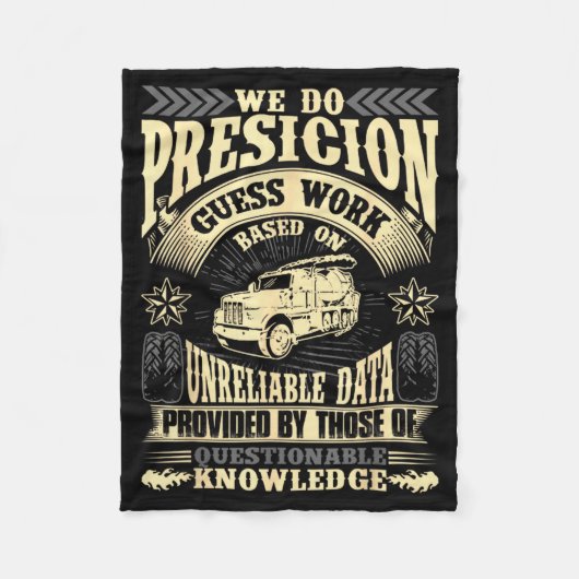 Funny Concrete Finisher We Do Presicion Guess Work Fleecedecke (Vorderseite)
