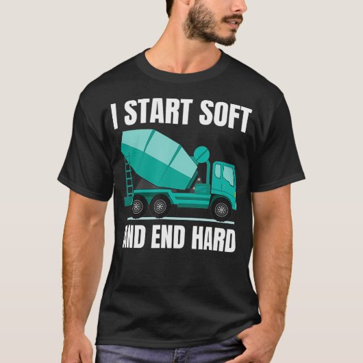 Funny Concrete Mixer Cement Mixer Truck Driver T-Shirt (Vorderseite)